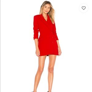 Astr label lipstick red blazer dress *